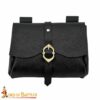 Medieval Leather Belt Pouch-6714BK 3 The Messenger’s Medieval Genuine Leather Belt Pouch