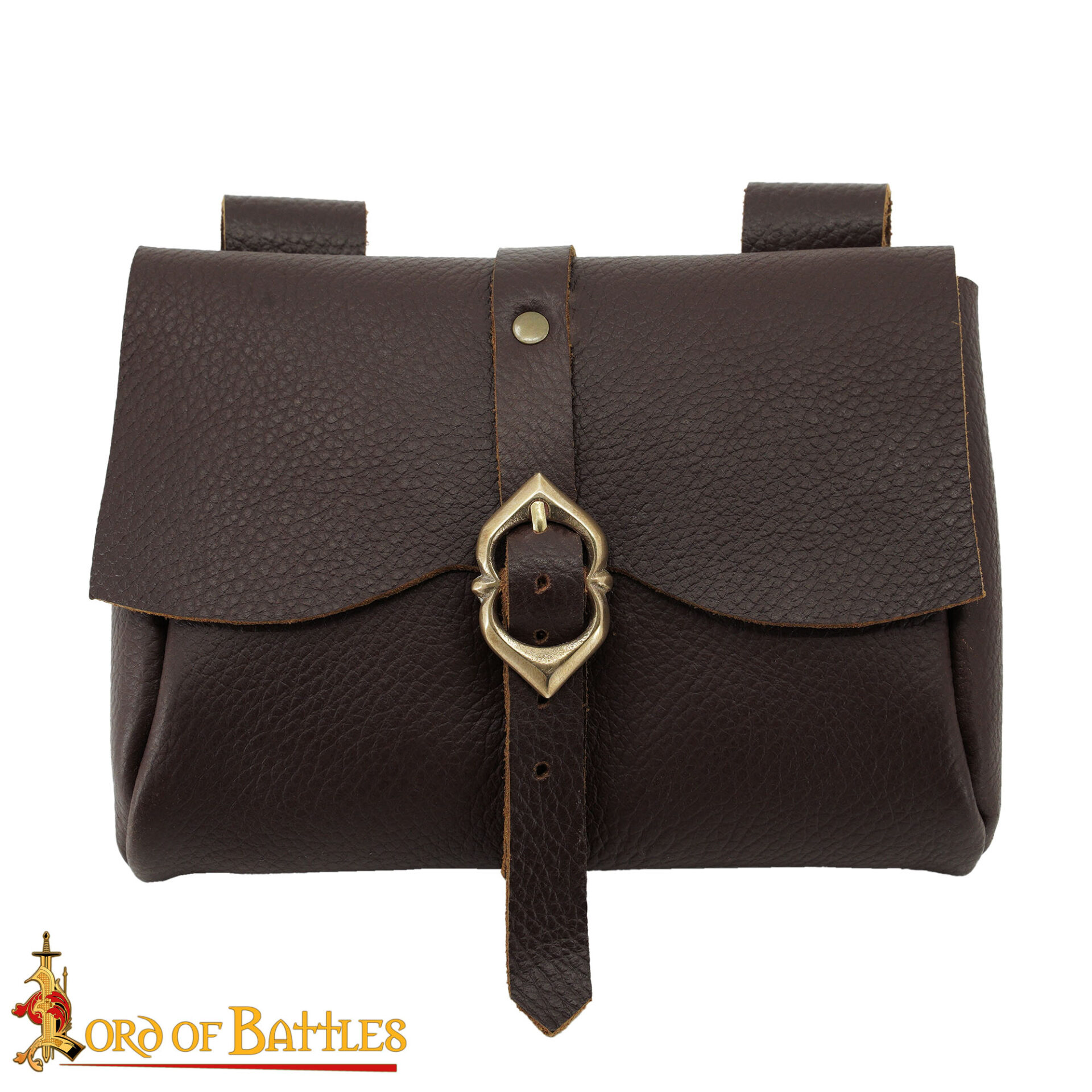 Medieval Leather Belt Pouch-6714BR 3 The Messenger’s Medieval Genuine Leather Belt Pouch