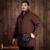 Medieval Leather Belt Pouch-6728BK 1 Medieval Sporran