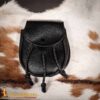 Medieval Leather Belt Pouch-6728BK Medieval Sporran