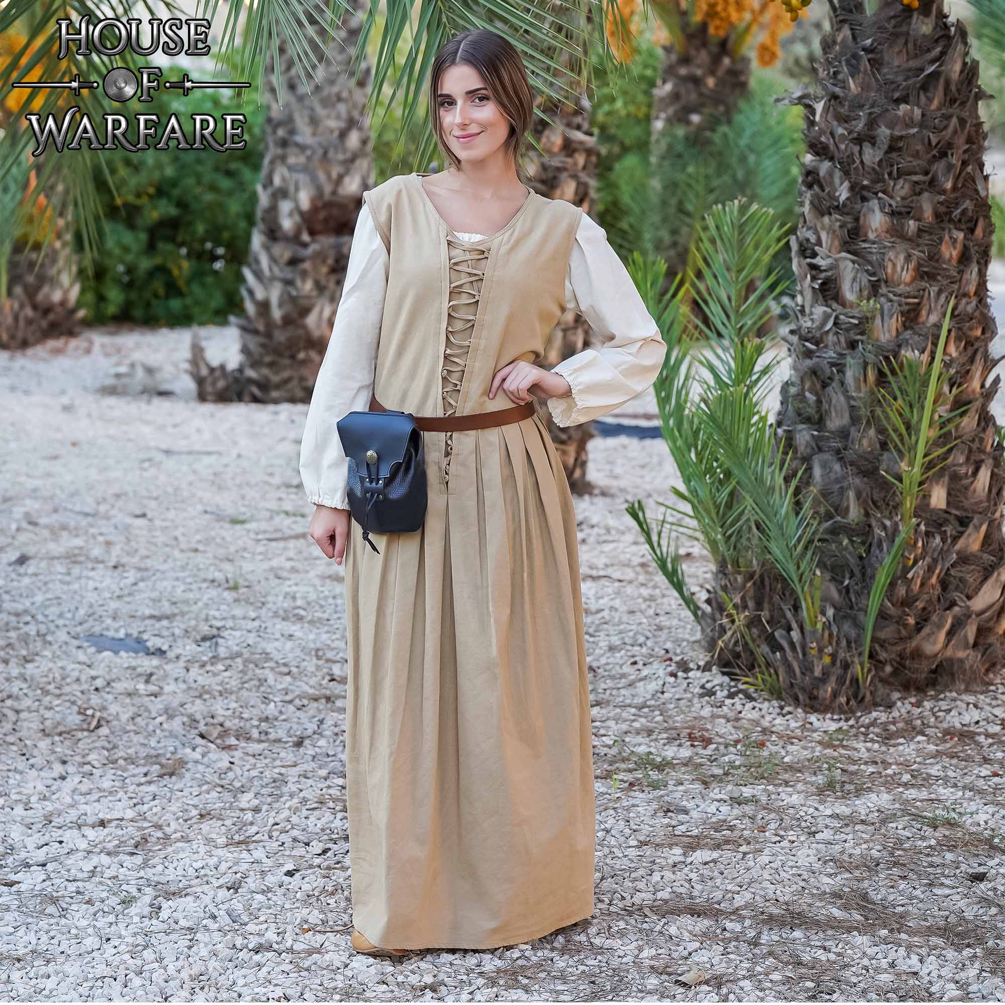 Medieval Leather Belt Pouch-701935BK 1 genuine leather belt bag