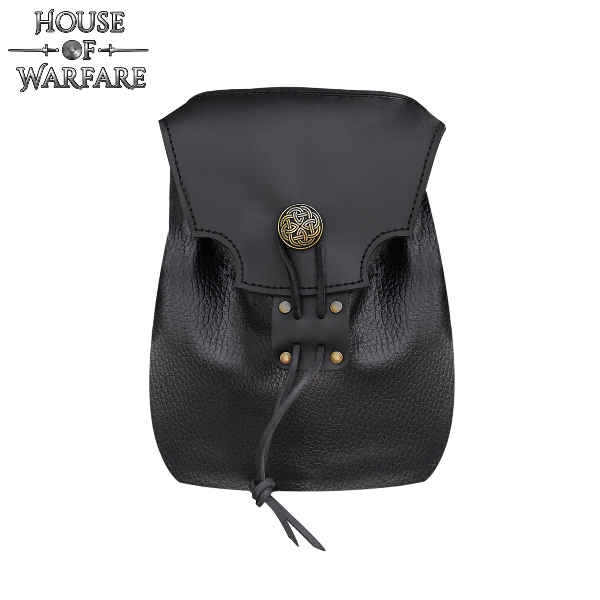 Medieval Leather Belt Pouch-701935BK 2 genuine leather belt bag