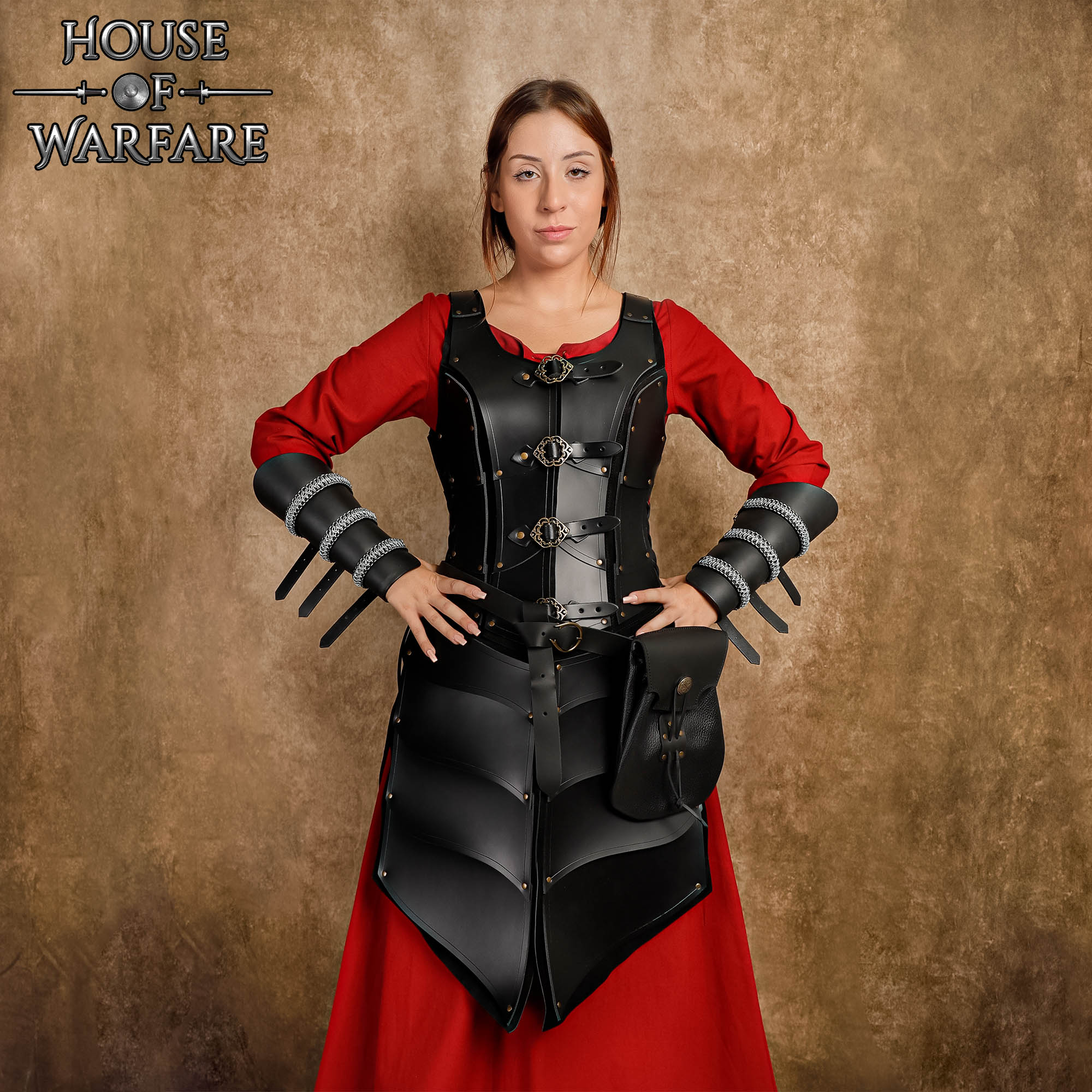 Medieval Leather Belt Pouch-701935BK 5 genuine leather belt bag