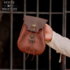 Medieval Leather Belt Pouch-701935BR 3 genuine leather belt bag