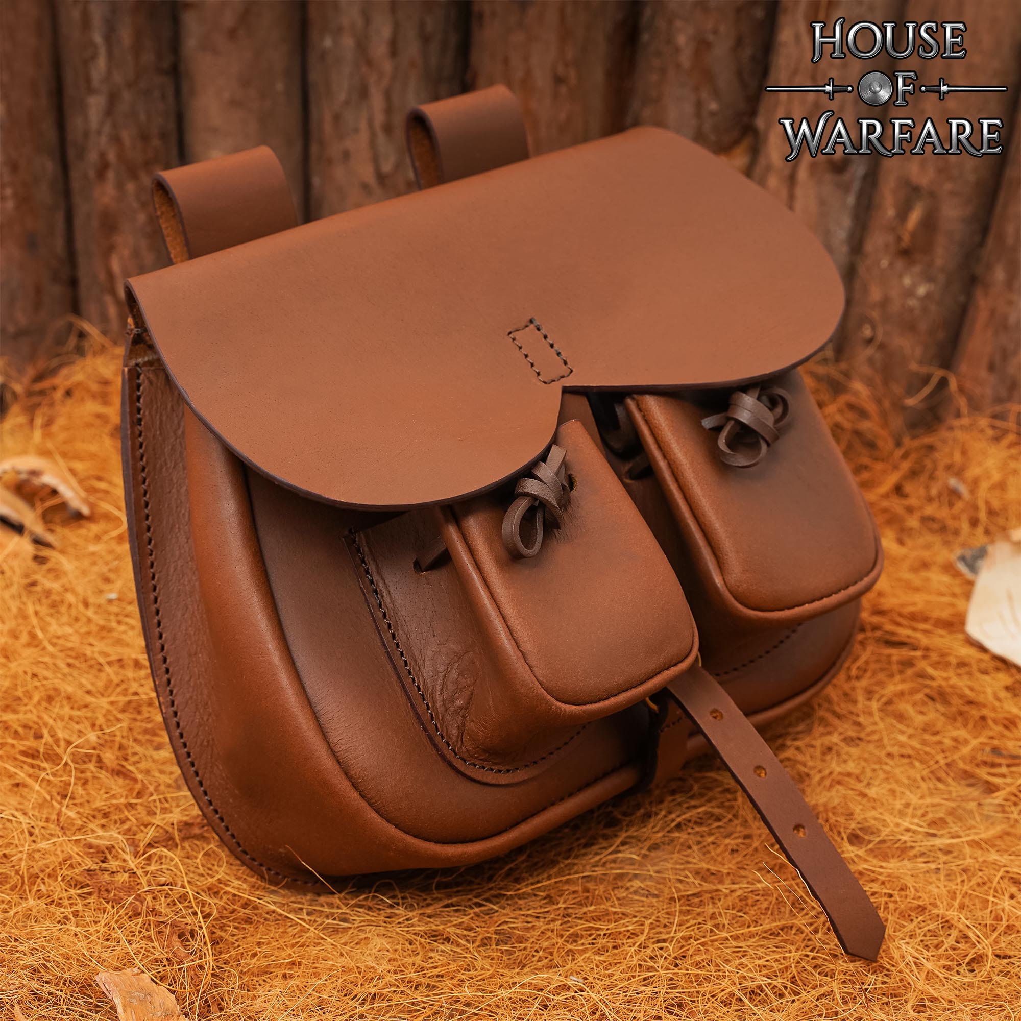 Medieval Leather Flap Bag -700912