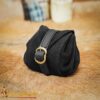 Medieval Mini Leather Coin Pouch-60751BK Medieval Mini Coin Pouch Handcrafted from Genuine Leather