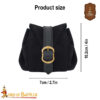 Medieval Mini Leather Coin Pouch-60751BK 2 Medieval Mini Coin Pouch Handcrafted from Genuine Leather