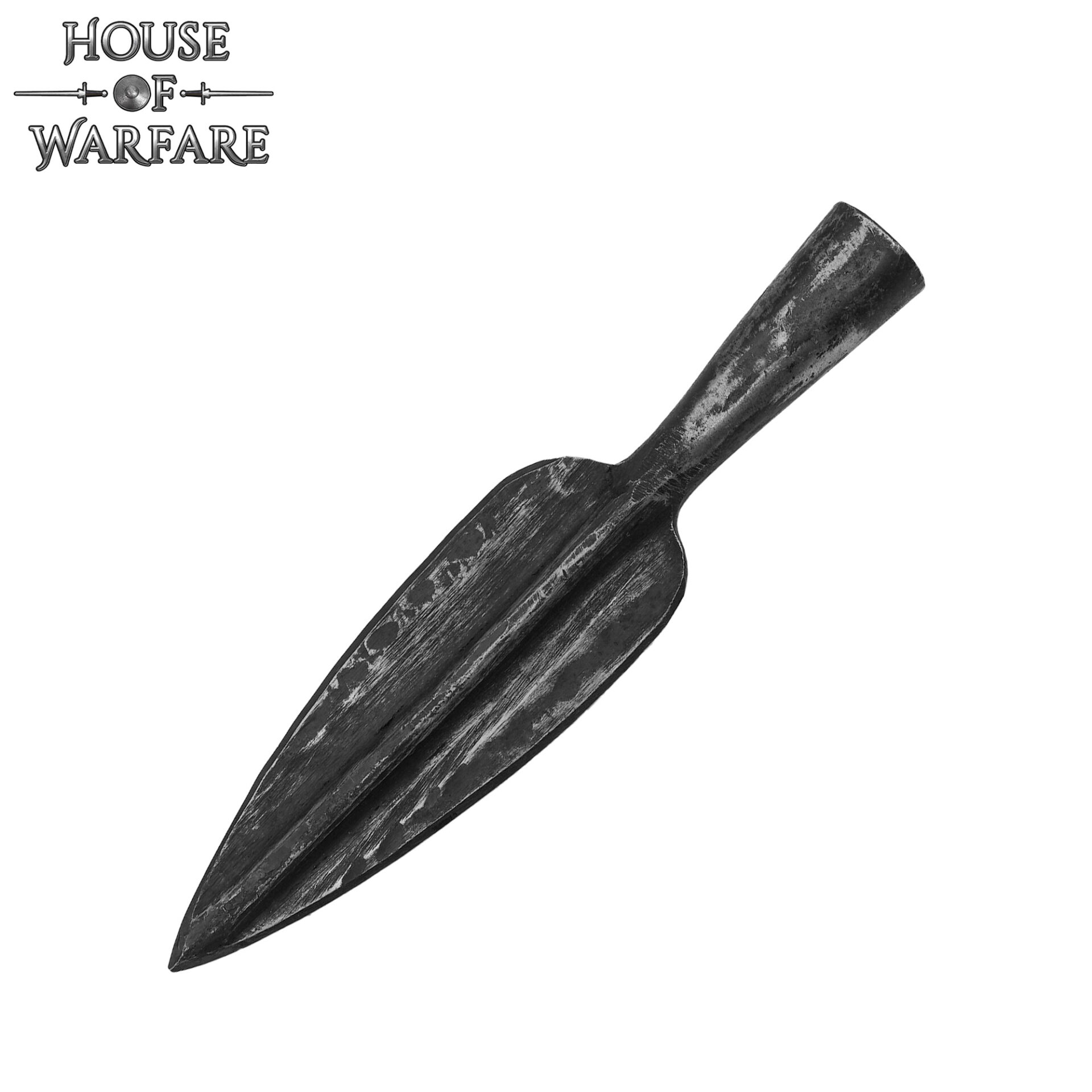 Medieval Ridged Leaf Spearhead-701115 3 Leaf Spearhead