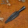 Medieval Ridged Leaf Spearhead-701115 6 Leaf Spearhead