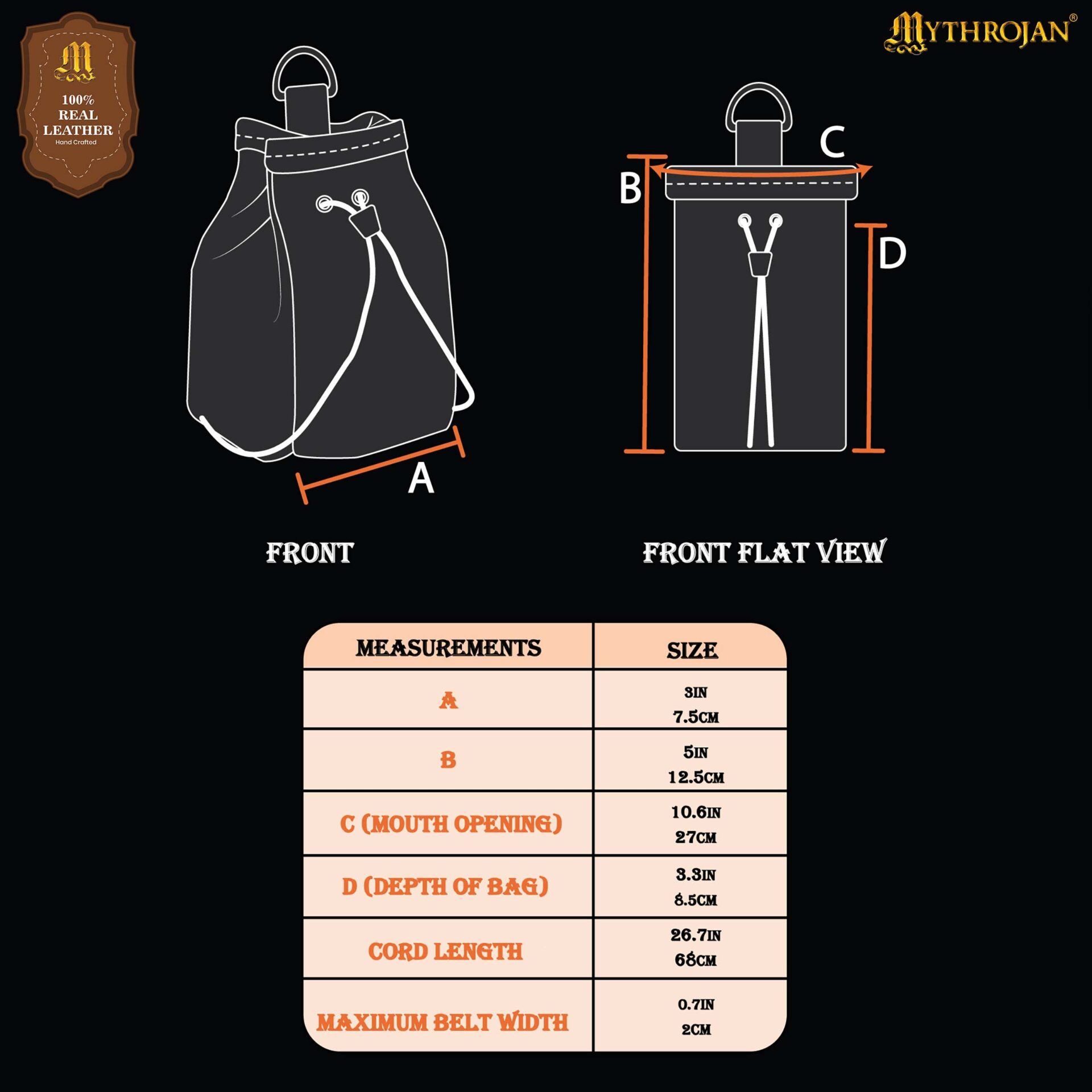 Medieval Suede Leather Drawstring Belt Pouch-300946WR 2 Suede Leather Pouch