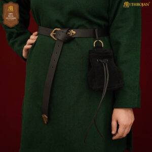 medieval drawstring belt bag