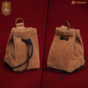 medieval drawstring belt bag