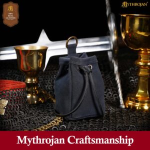 medieval drawstring belt bag