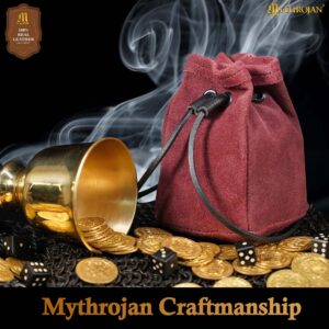 medieval drawstring belt bag