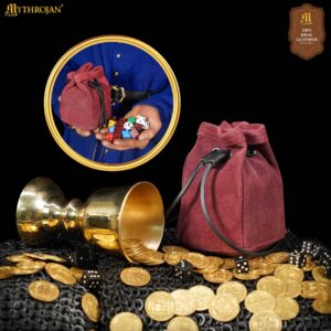 medieval drawstring belt bag