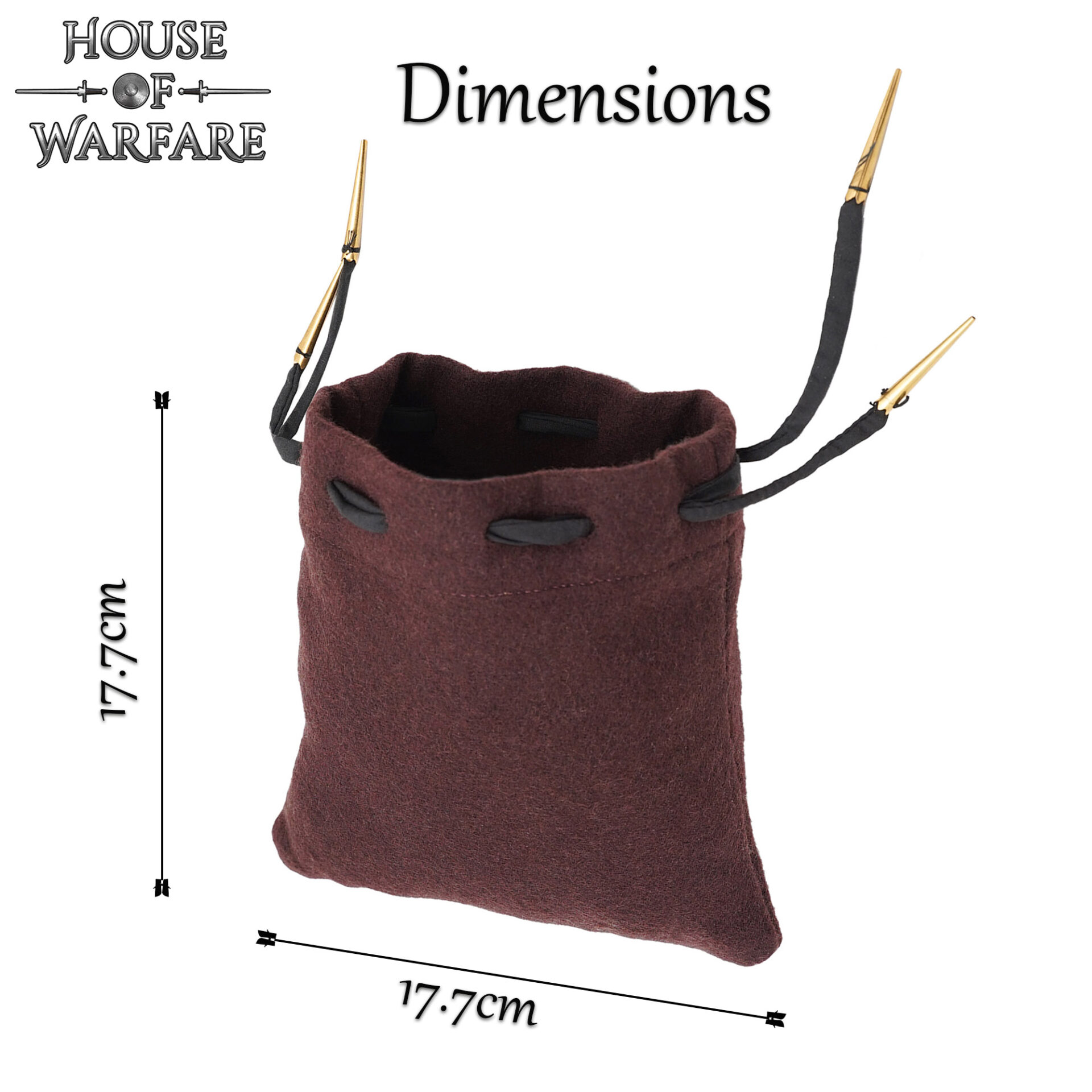 Medieval Woolen Drawstring Pouch-701550 2 Medieval Merchant Woolen Drawstring Pouch – Discontinued