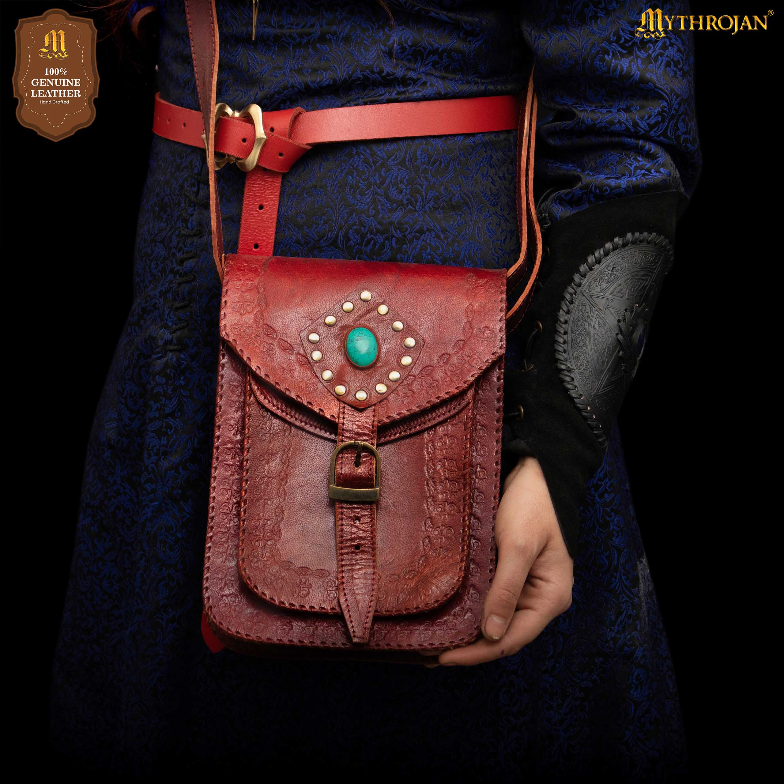 Victorian Leather Shoulder Bag-300995M 1 Sorceress Sling Bag