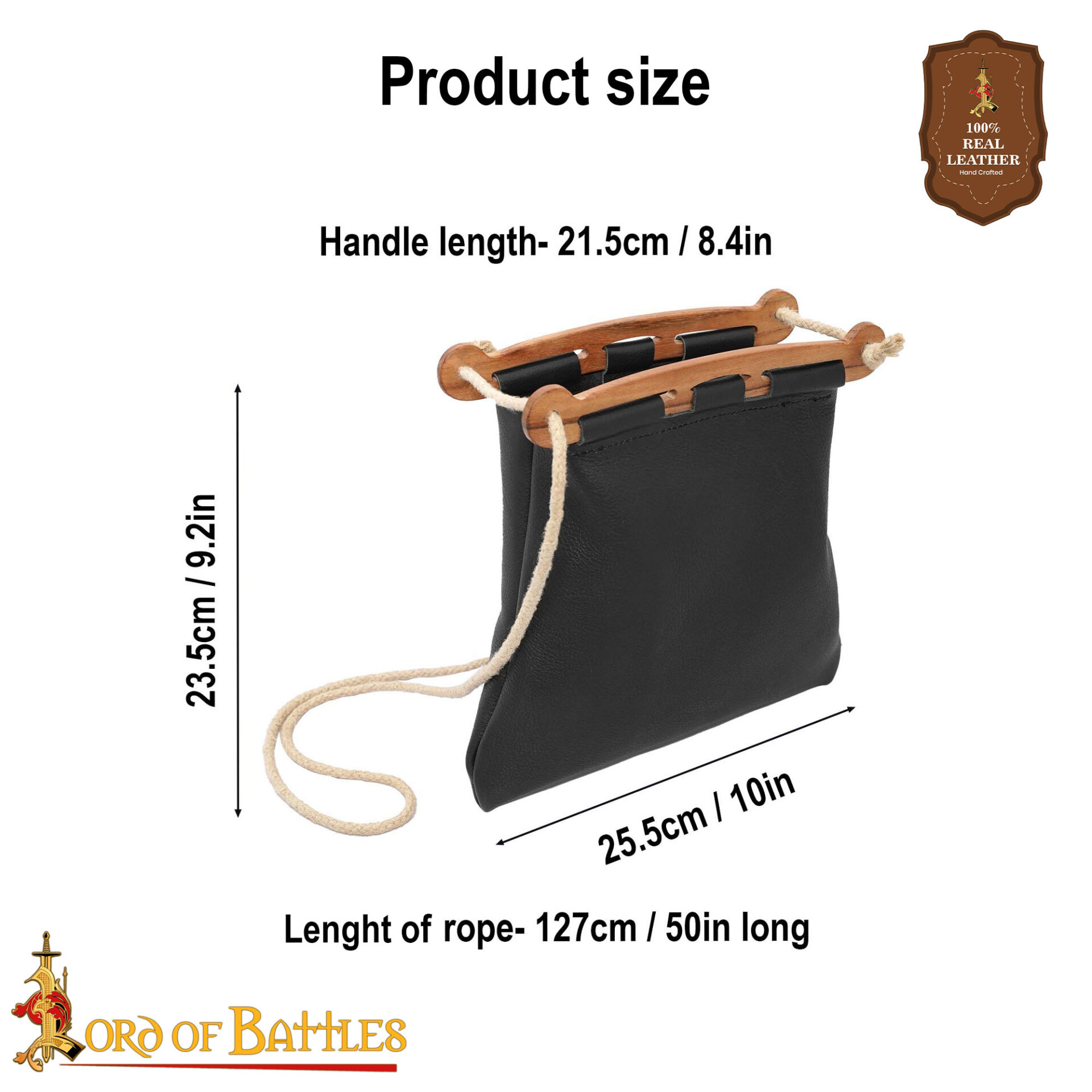 Viking Leather Bag-26238BK 2 Leather Shoulder Bag