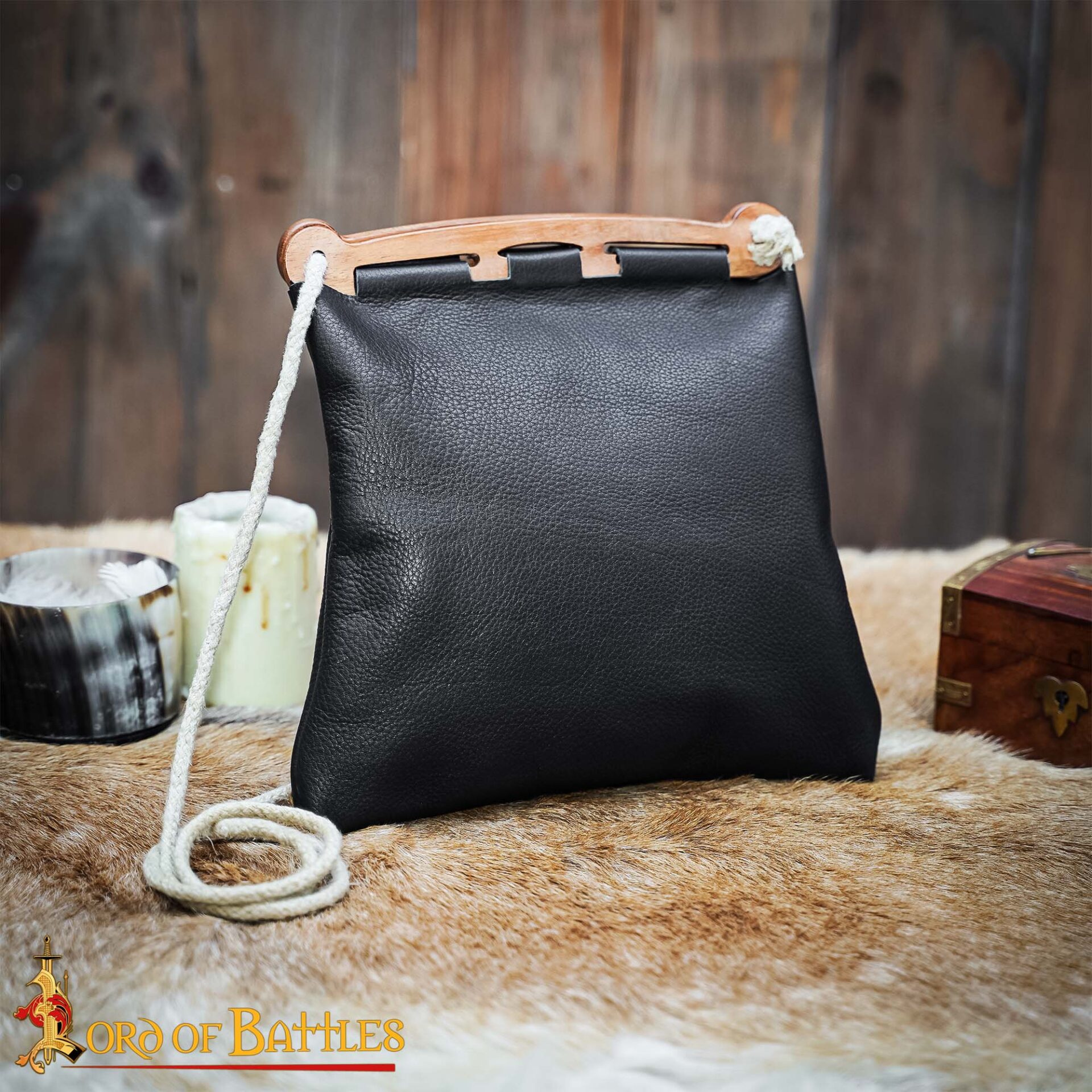 Viking Leather Bag-26238BK Leather Shoulder Bag