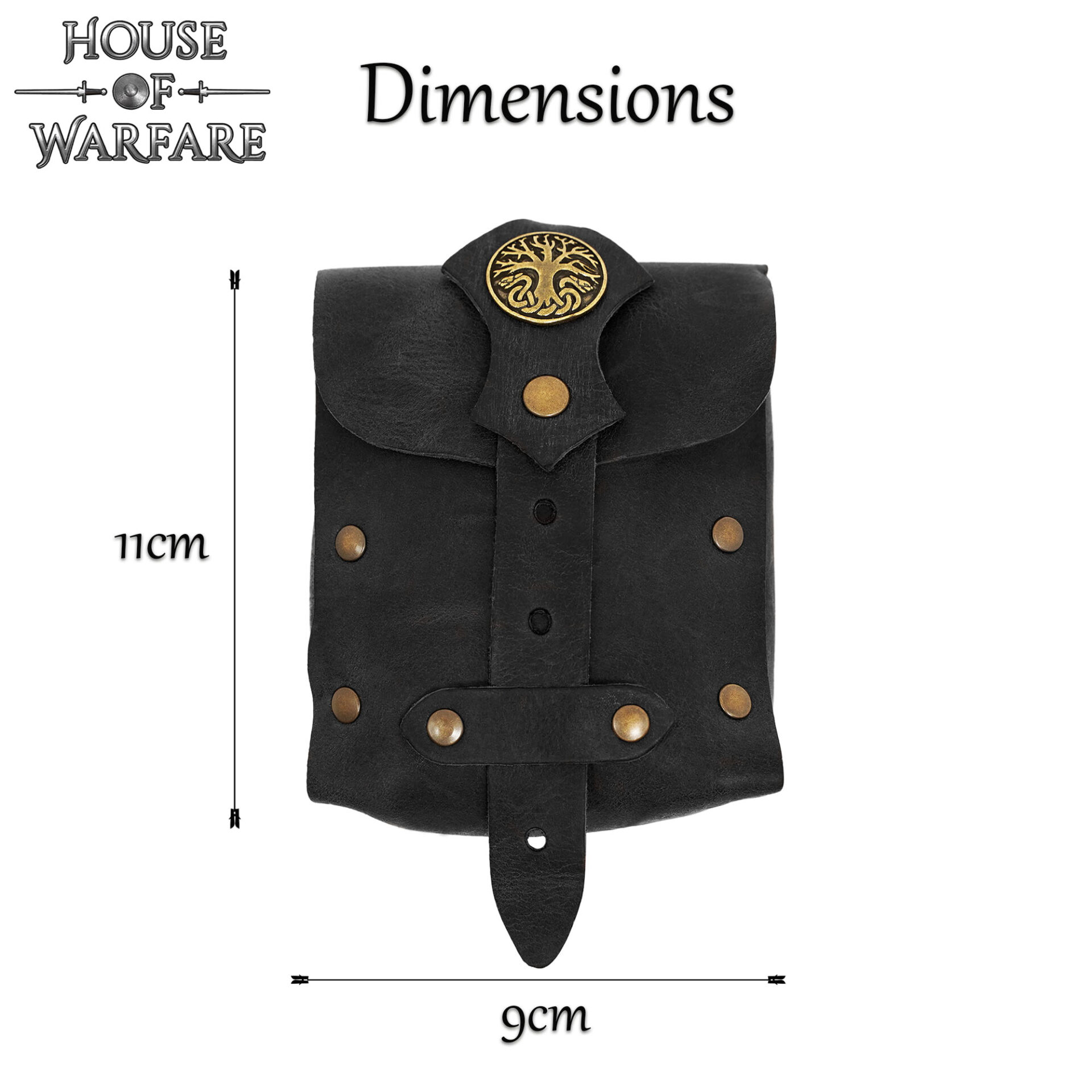 Viking bag-701856BK 2 Handcrafted Leather Belt Bag