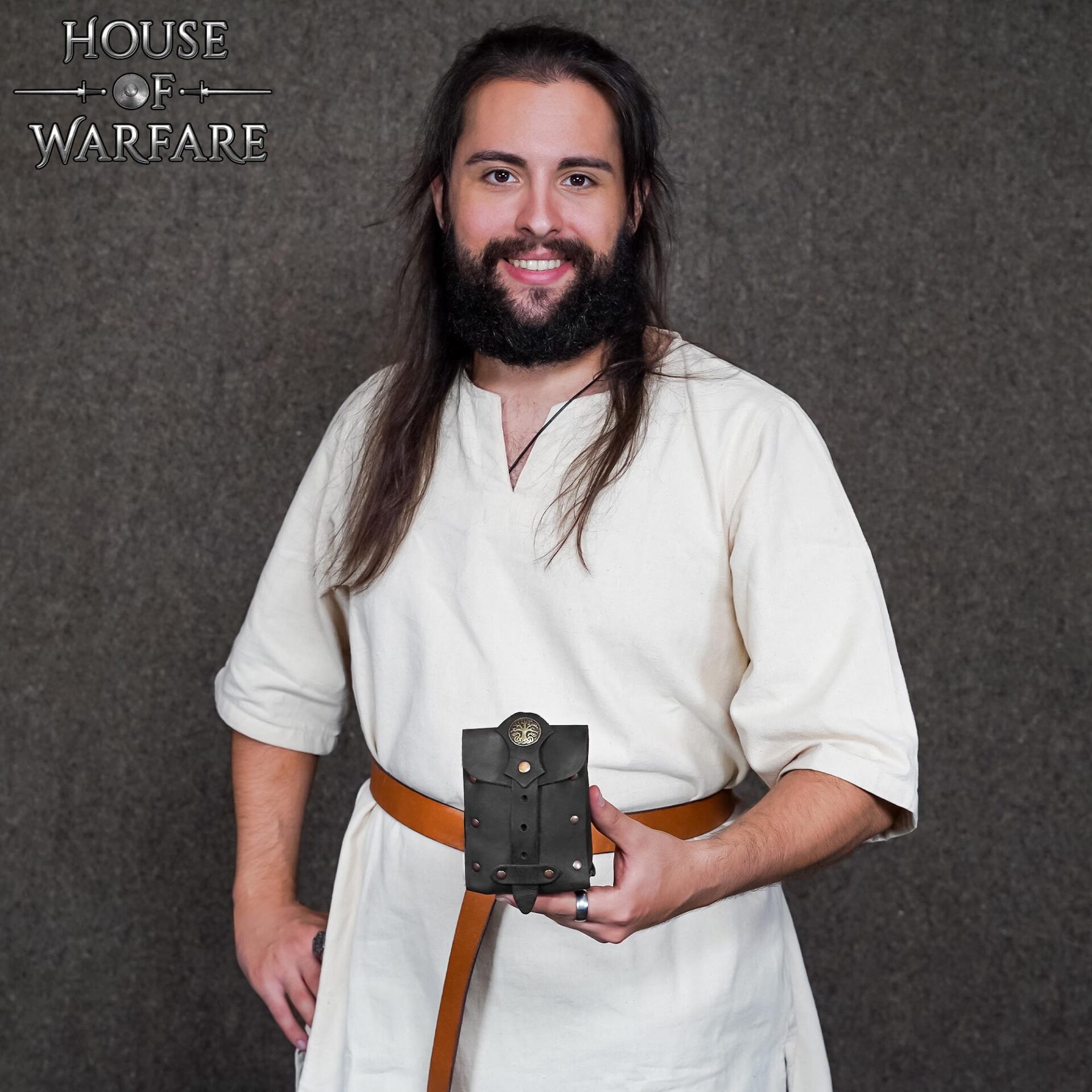 Viking bag-701856BK 5 Handcrafted Leather Belt Bag