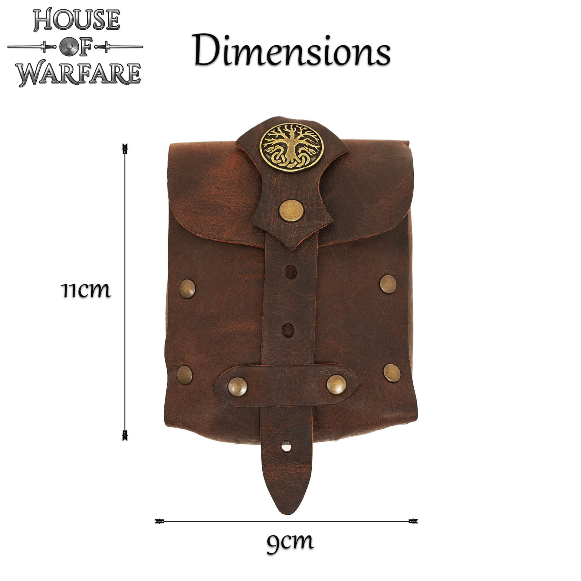 Viking bag-701856BR 2 Handcrafted Leather Belt Bag