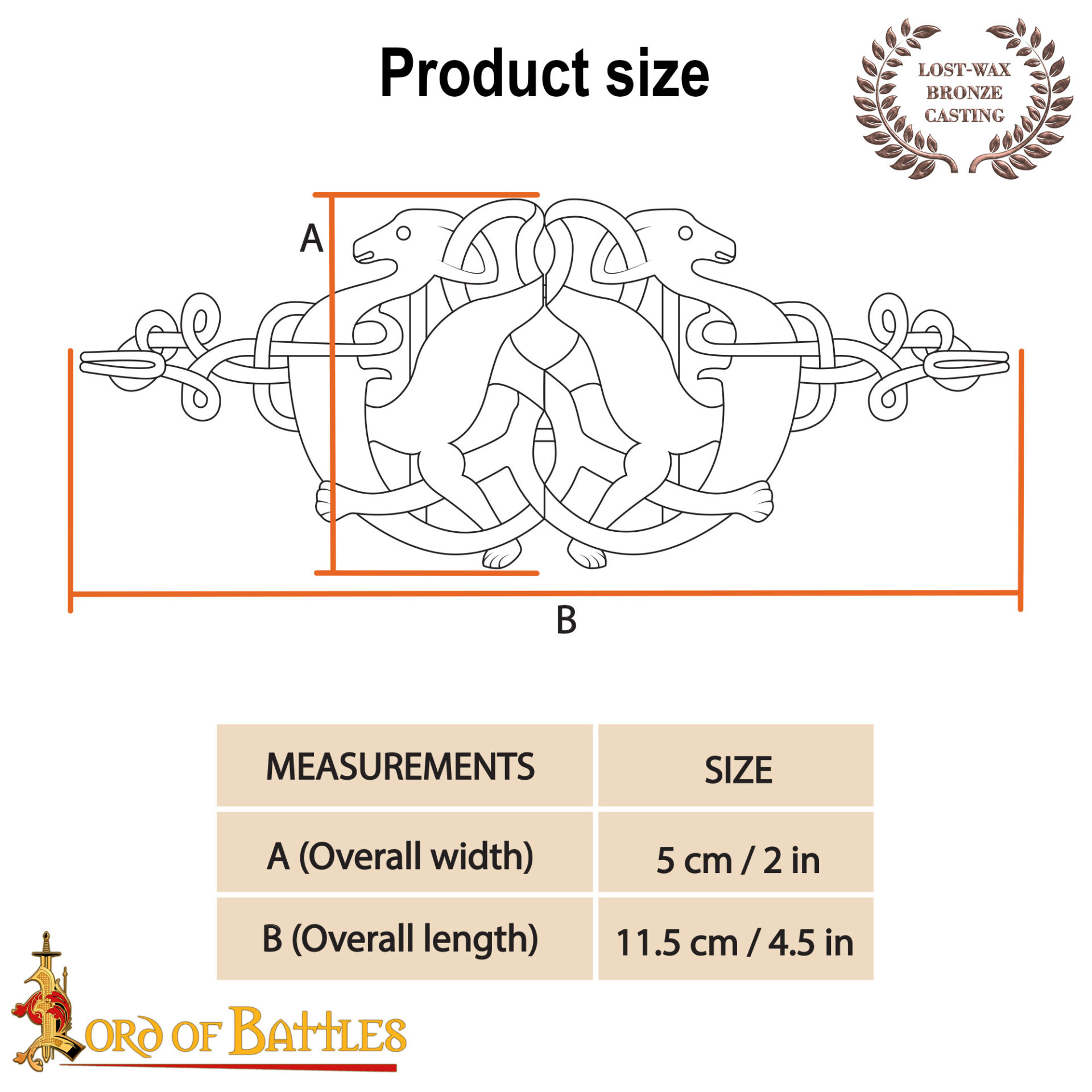 Celtic Deer Cloak Clasp