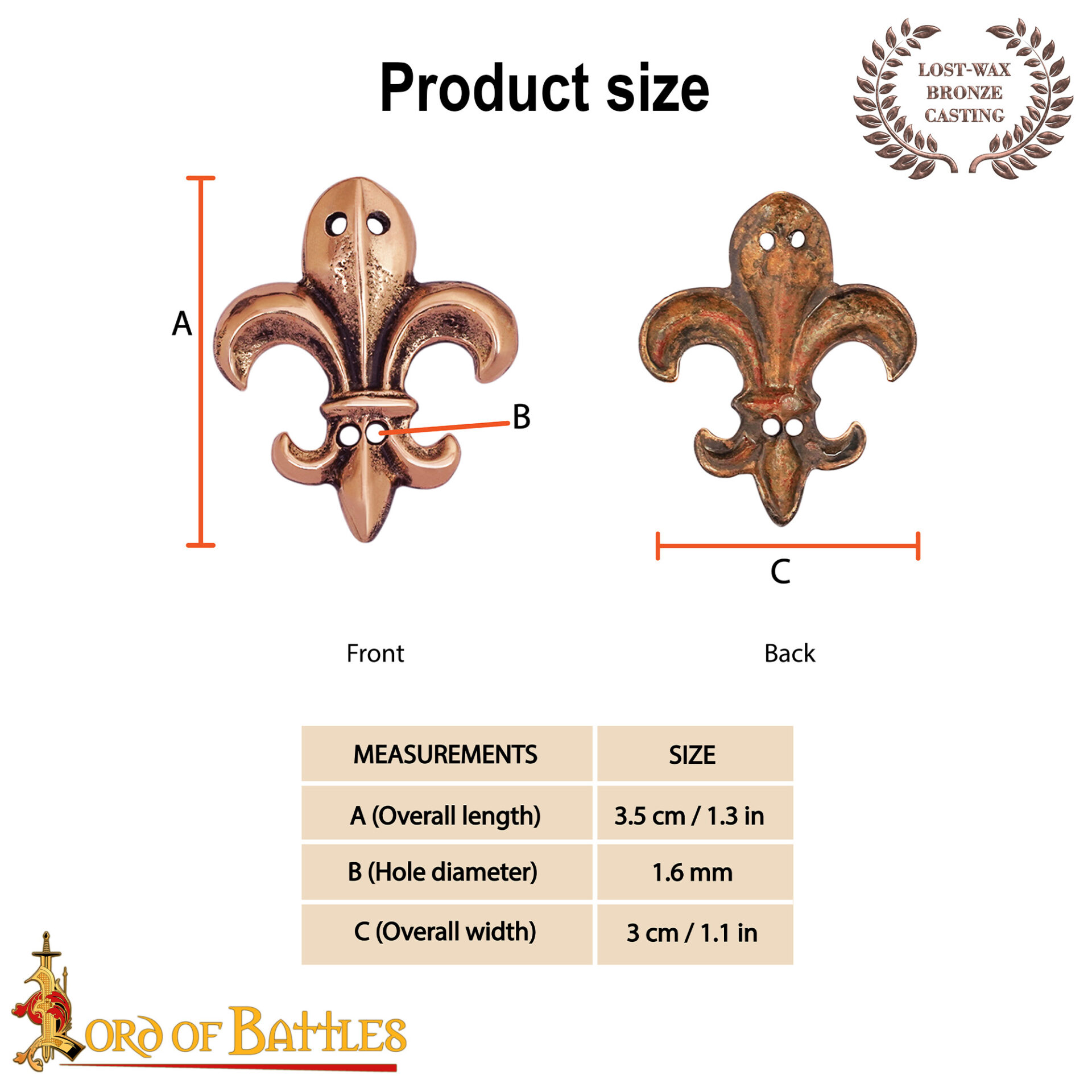 Fleur de Lys Belt Mount