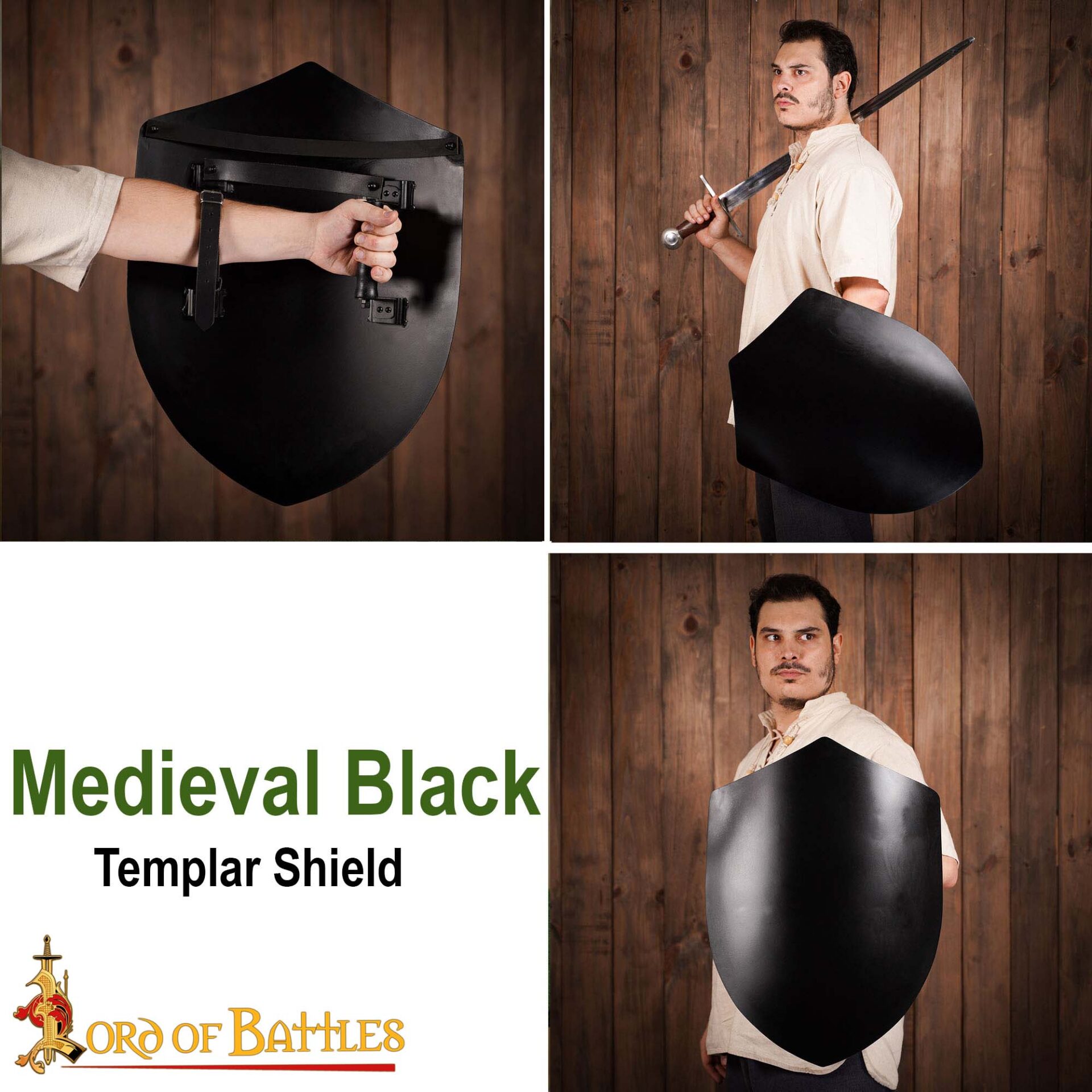 13th Century Blank Heater Shield – Medieval -60912BK 7 Templar Heater Shield