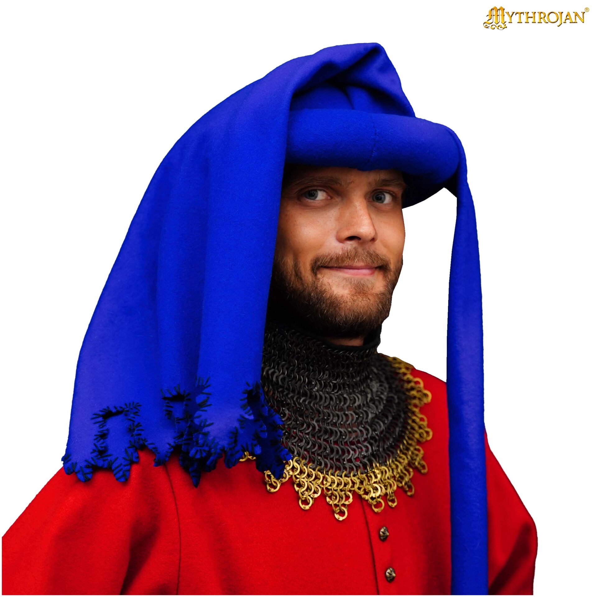 14th Century Late Medieval Wool Chaperon-301072BL 4 Chaperon