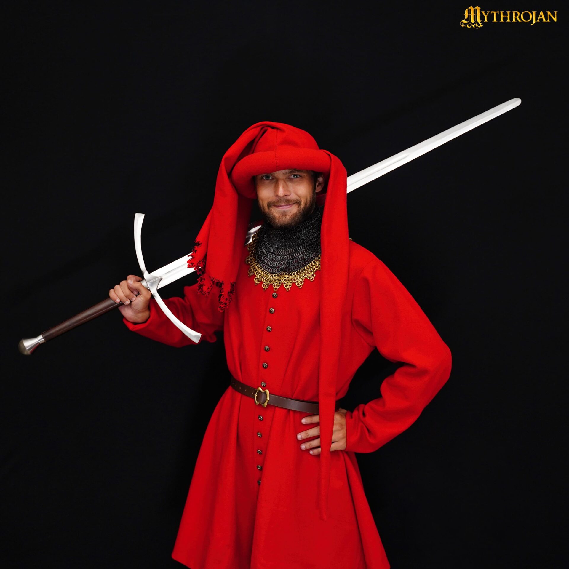 14th Century Late Medieval Wool Chaperon-301072RD 5 Chaperon