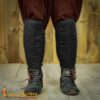 14th Century Medieval Padded Greaves Quilted Cotton Leg Armor Protectors-7205BK 1 Medieval padded Greaves