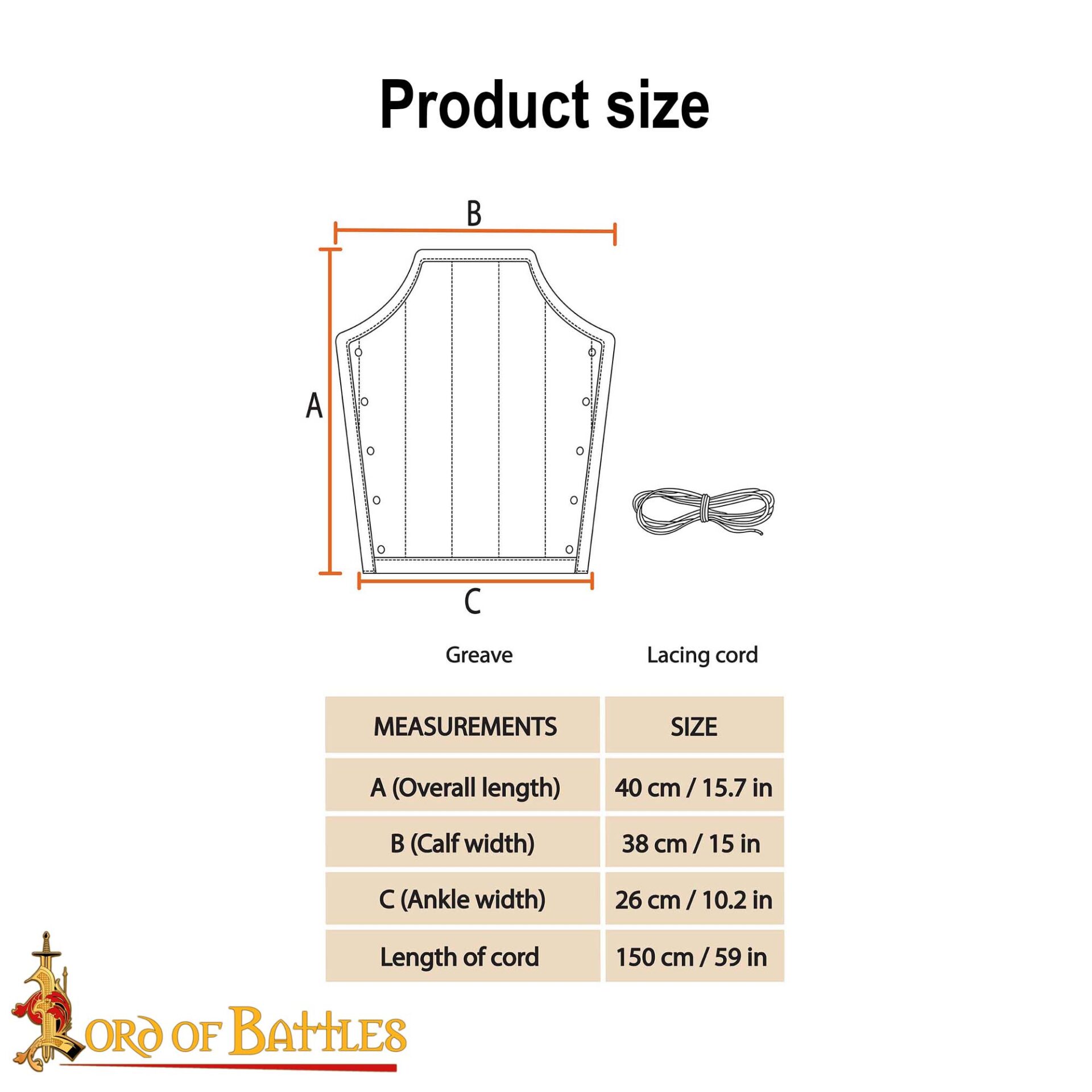 14th Century Medieval Padded Greaves Quilted Cotton Leg Armor Protectors-7205BK 2 Medieval padded Greaves