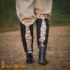 14th Century Medieval Padded Greaves Quilted Cotton Leg Armor Protectors-7205BK 5 Medieval padded Greaves