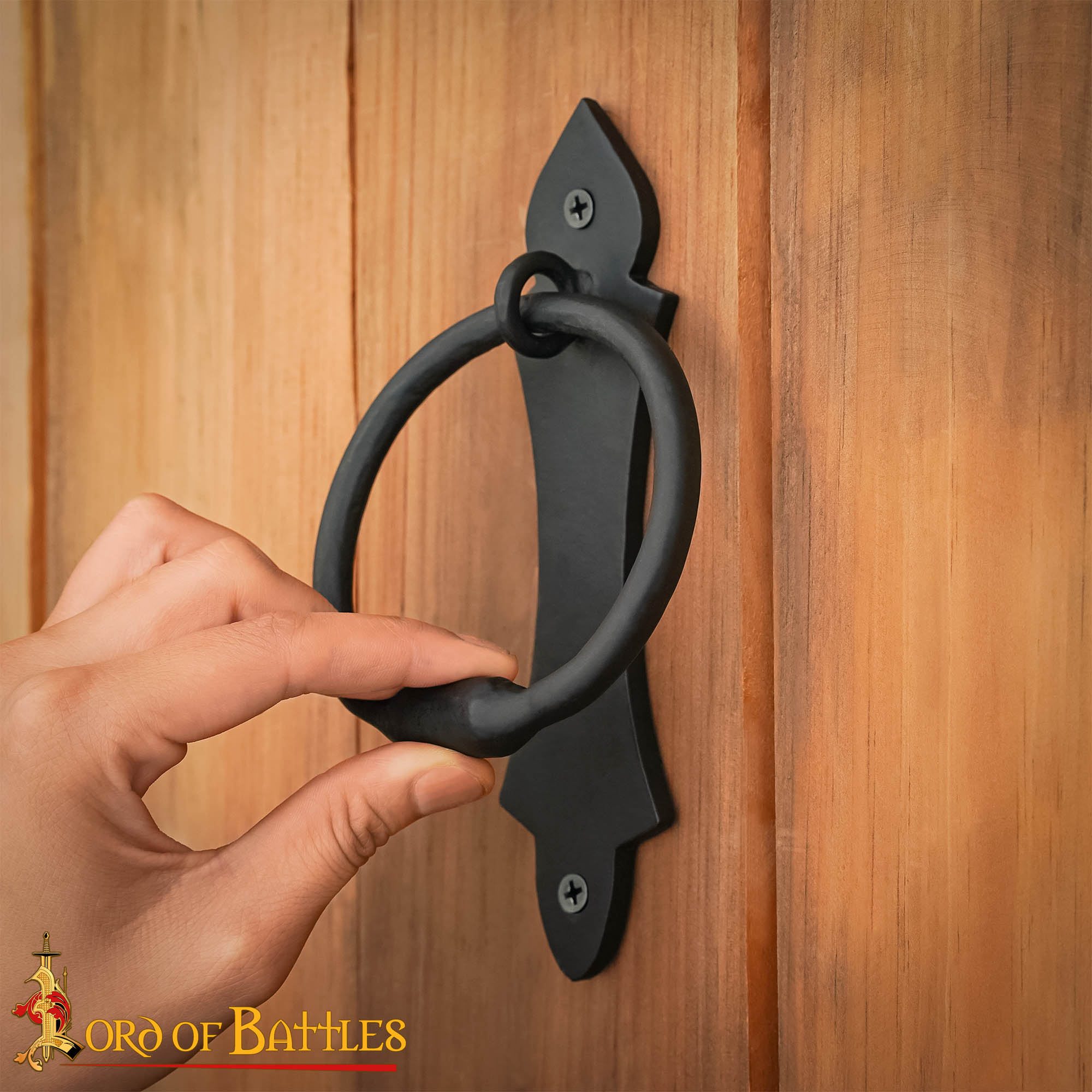 Iron Hand-Forged Medieval Door Knocker – Gothic Medieval Door Knocker