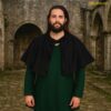 14th Century Wool Capelet Medieval Style Shoulder Cloak-701738BK 1 Medieval Woolen Pelerine