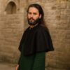 14th Century Wool Capelet Medieval Style Shoulder Cloak-701738BK Medieval Woolen Pelerine