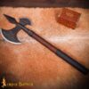 15th Century Hand-Forged Double-Headed Battle Axe with Spear Point-60689 medieval axe