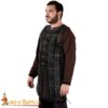 15th Century Late Medieval Leather Lamellar Armor Vest-25997BK 3 Leather Scale Armour