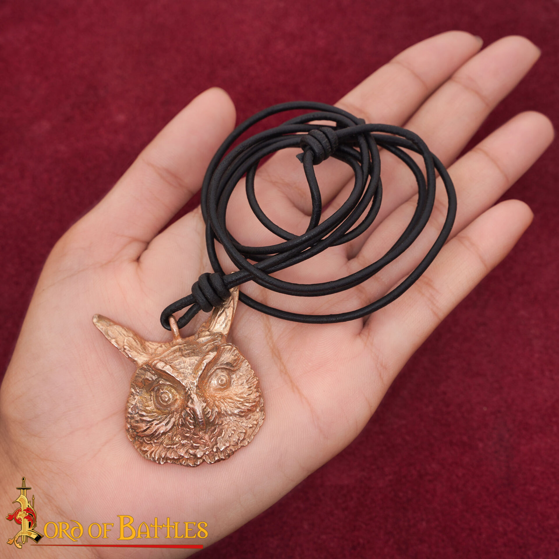 Ancient Bronze Owl Pendant