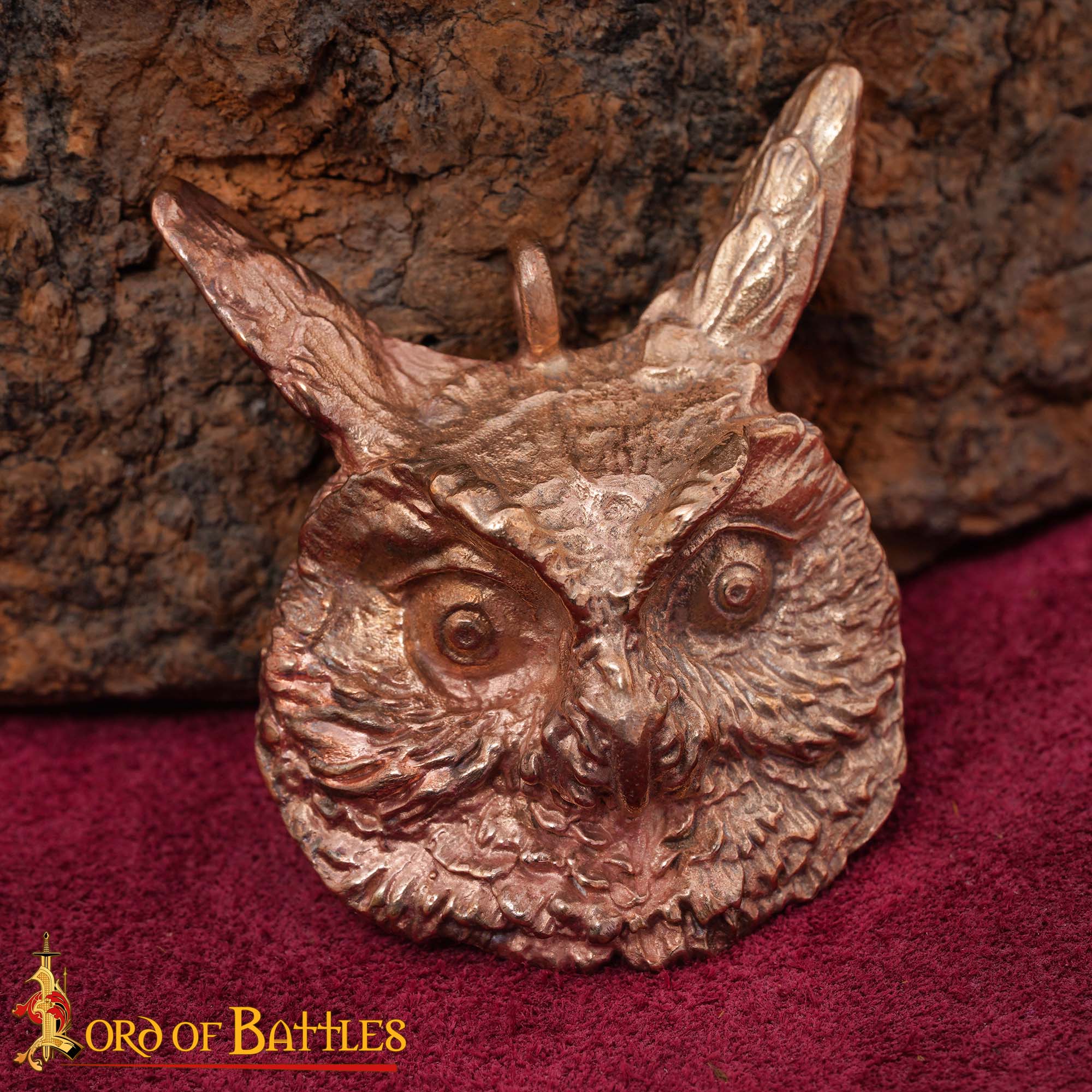 Ancient Bronze Owl Pendant