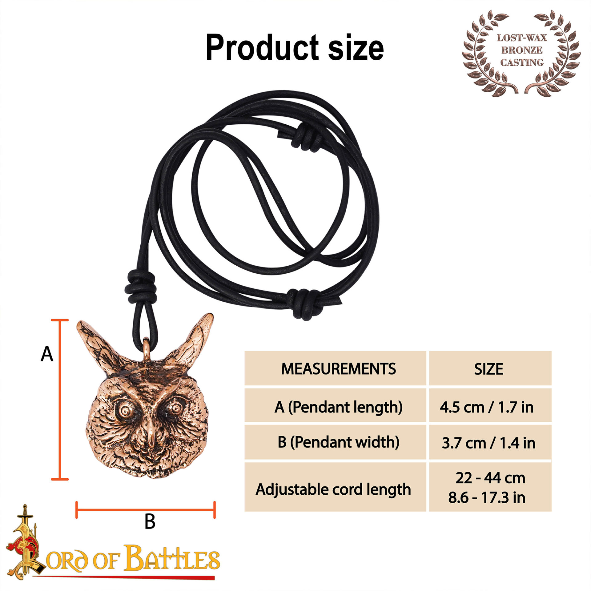 Ancient Bronze Owl Pendant