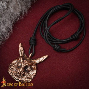 Ancient Bronze Owl Pendant