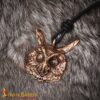 Ancient Bronze Owl Pendant