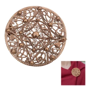 openwork disc brooch
