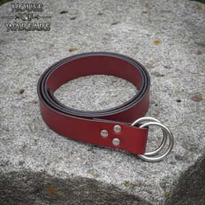 Medieval Leather Belt with Double O Ring, Ideal for LARP, Stage Costume & Collections - Discontinued