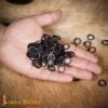 Blackened Loose Chainmail Rings 9 mm 18 Gauge Flat Dome Riveted-848BK 1 loose chainmail rings
