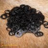 Blackened Loose Chainmail Rings 9 mm 18 Gauge Flat Dome Riveted-848BK loose chainmail rings