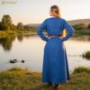 Helga Viking Dress Linen Medieval Women Long Dress- 301078BL 5 Helga Viking Dress