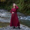 Helga Viking Dress Linen Medieval Women Long Dress- 301078WR Helga Viking Dress